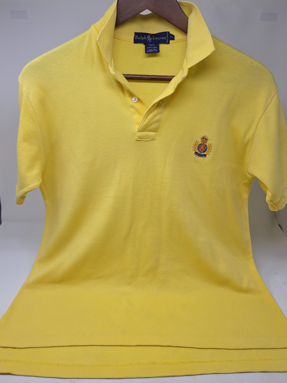 Ralph Lauren Yellow Polo Shirt - Classic Crest Embroidery